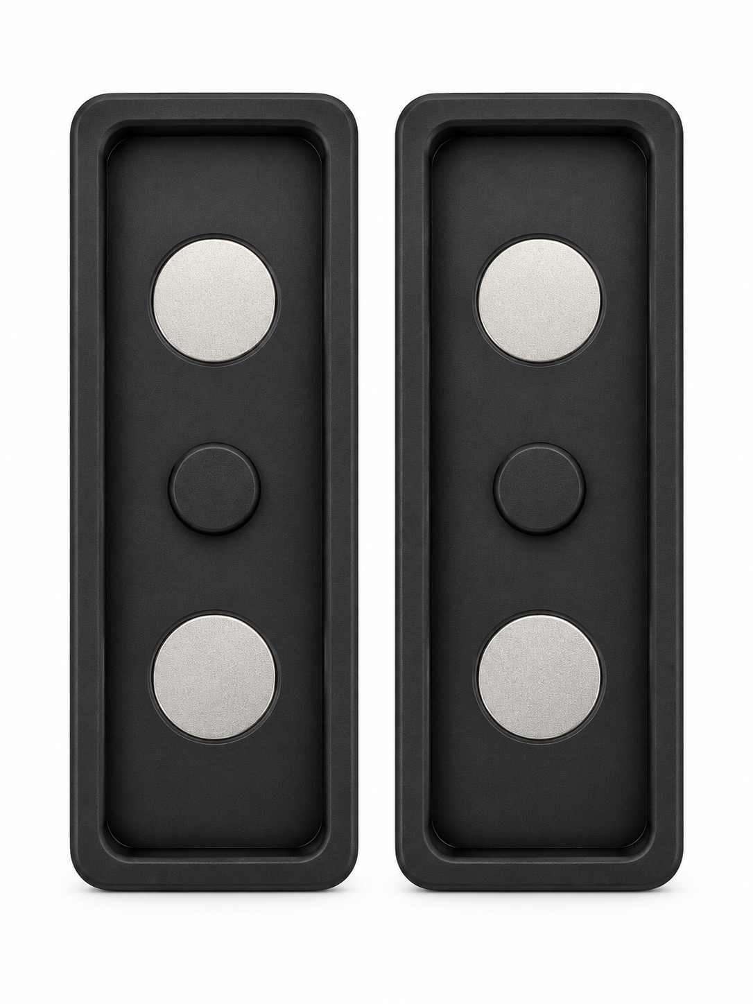 Duas peças internas do suporte KLIK vistas de frente